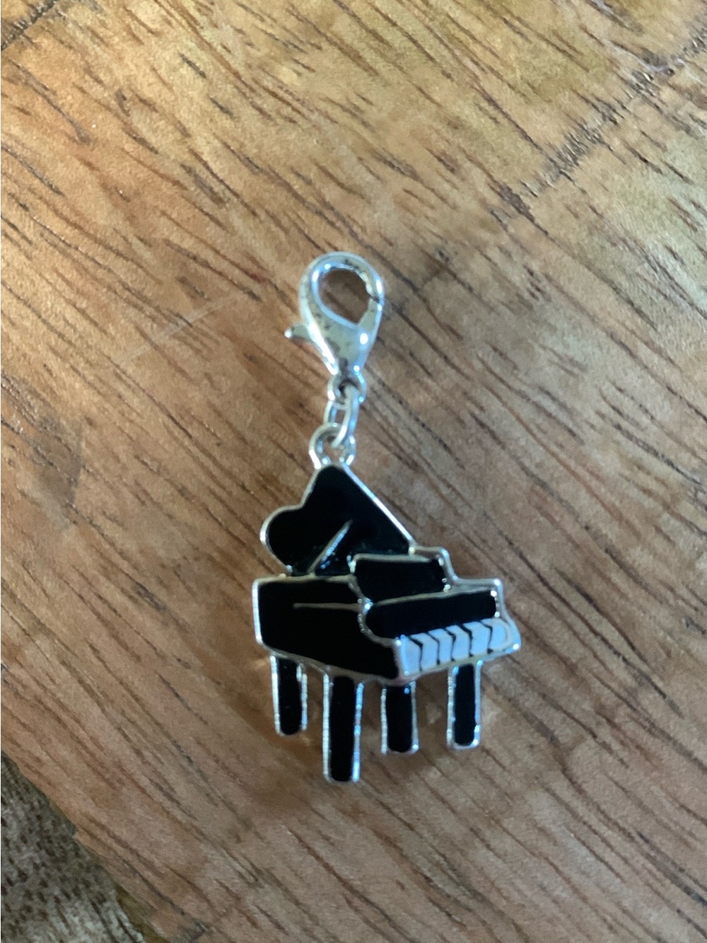 Black Enamel Grand Piano Charm
